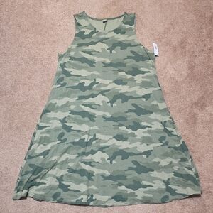 Old Navy Camo Green Swing Dress